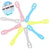 Lyxtiorn Confezione da 50 ganci antivento per stendibiancheria con blocco antiscivolo, mollette da bucato a prova di caduta, strisce in silicone per filo da stendere all'aperto (colori misti)