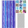 IGINOA Telo Mare Microfibra Spiaggia Grande Asciugamano Mare 180x90cm Striscia Blu Scuro Teli Mare Grandi Antisabbia Asciugatura Rapida Salvaspazio XXL Beach Towel Donna Telo Spiaggia Uomo Sottile