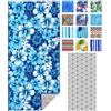 IGINOA Telo Mare Microfibra Spiaggia Grande Asciugamano Mare 180x90cm Fiore Blu Teli Mare Grandi Antisabbia Asciugatura Rapida Salvaspazio XXL Beach Towel Donna Telo Spiaggia Uomo Sottile