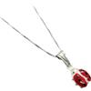 Generic Collana Coccinella Rossa Portafortuna Donna Bambina Argento 925