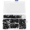 Tomotato 177Pcs/Kit Bulloni Carenatura Moto, M5 M6 Viti Parabrezza Moto Elementi di Fissaggio Bulloni Carenatura Kit Clip Dado per La Maggior Parte delle Moto(Nero)
