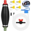 Libershine Pompa Manuale, Pompa Trasferimento Liquido dell'Acqua, Pompa a Sifone Manuale Portatile, Pompa Travaso Gasolio ad Alto Flusso per Travaso Liquidi, Benzina, Olio, con 2M Tubo Totale