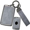 ontto Custodia protettiva per chiave auto, colore grigio, adatta per Renault 5 E-Tech EV Austral Clio Espace Talisamn per Dacia Duster Jogger Sandero Stepway Metallo Pelle Portachiavi
