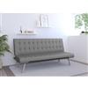 Domo Mea Divano Letto Clic Clac PVC Grigio 180x80 cm - Trasformabile