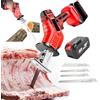 LTdlhFk Segaossa Elettrica Portatile - Luce Led + 4 Lame, Sega Alternativa A Batteria - Alimentata A Batteria Al Litio Da 6,0 Ah, Per Ossa, Carne, Legno, Metallo, Plastica