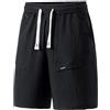 LDZYXY Offerte a Tempo Bermuda Uomo con Tasche Pantaloncini E Maglietta Drip Pantaloncino Ciclista Imbottiti Cargo Corti Felpa Cotone (Nero, 5XL)