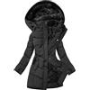 Generico Cappotto Donna Invernale Lungo Offerta Piumino Invernale Cappotto Sherpa Foderato Giacca Imbottita in Cotone Giacca con Cappuccio Giubbotto Cappotti Impermeabile Giacca Donna Outdoor Antivento