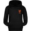 MAGLIERIA CONFORTI Felpa con Cappuccio di Jannik n.1 al Mondo di Tennis con Logo Arancione Unisex Bambino Bambina Tifosi della Carota (IT, età, 12 Anni, 14 Anni, Regular, Nero)