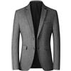 MEIMIYI Completo Uomo Leggero Tendenze Affari Abito A Maniche Lunghe Casual Bello Moda Blazer Banchetto Ballo Temperamento Abitogiacca I-Grey 4XL