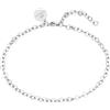 Purelei® Pure Cavigliera da donna - acciaio inossidabile placcato oro rosa/argento - regolabile 21 - 25 cm - design filigranato con piastrine lucide - cavigliera da donna - impermeabile, Eine Grösse
