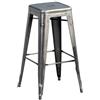 Tolix - Sgabello alto impilabile Tabouret - Metallo - Acciaio grezzo verniciato lucido - Designer Xavier Pauchard