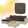 SYLC Impermeabile Federe Per Cuscino Divano Copricuscini Per Giardino Rattan Per Esterni E Patio, Coperte Del Cuscino Con Cerniera Per L/angolo (1 pz 55×45×10 cm,Brown)