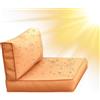 SYLC Impermeabile Federe Per Cuscino Divano Copricuscini Per Giardino Rattan Per Esterni E Patio, Coperte Del Cuscino Con Cerniera Per L/angolo (1 pz 65×33×10 cm,Golden)