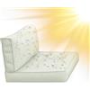 SYLC Impermeabile Federe Per Cuscino Divano Copricuscini Per Giardino Rattan Per Esterni E Patio, Coperte Del Cuscino Con Cerniera Per L/angolo (1 pz 65×33×10 cm,Ivory)