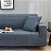 Morbuy Copridivano Elasticizzato Universale con Braccioli, Copridivano Stampa semplicità, Fodera per Divano Allungabile Antiscivolo AntiGraffio Sofa Protettore (Grigio Scuro,4 posti(235-300cm))