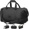 Johnny Urban Borsa da Viaggio Uomo Donna Nero - Milan - Borsa Palestra per Sport, Piscina, Padel, Calcio - Duffel Bag per Scarpe da Viaggio - 35L - Tracolla Regolabile - Idrorepellente