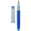 erofa Jinhao 82 - Penna stilografica, pennino medio dorato, corpo trasparente a contrasto blu con convertitore (DG61HJ5FS9TR4J5)