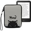 kwmobile Custodia Universale per eReader - Copertina in Neoprene grigio/nero con Chiusura a Zip - Misura 17 x 12 x 2 cm - Astuccio portatablet