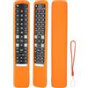 CTRLBETTER Custodia Telecomando in Silicone Compatibile Con TCL RC802NU YUI1 RC802N YUI1 TV Telecomando Copertura Protettiva Antiurto Con un Cordino(Arancia)