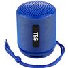 ELLENNE CASSA SPEAKER PORTATILE BLUETOOTH RICARICABILE 5W WATERPROOF ALTOPARLANTE FM TG129 (Blu)