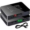 SELIACR Splitter HDMI 1 in 2 Out, SELIACR 1080P Full HD 3D 4K HDMI Splitter con cavo di alimentazione Micro USB per Doppio Monitor Supporta MacBook, Xbox, PS4, PS3, lettore Blu-Ray, DVD, HDTV