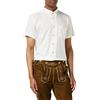Stockerpoint Hemd Bodo Trachtenhemden, Bianco (Weiss Weiss), Medium Uomo