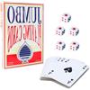 Tokaneit Carte da Gioco Giganti, Giant Playing Cards, Carte da Poker Giganti, Carte da Gioco Jumbo con 5 Dadi per Giochi da Viaggio in Famiglia Gioco da Tavolo (23 x 16,2 cm)