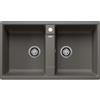 Blanco Zia 9 Lavello 50x19 cm 2 Vasche Rettangolare Silgranit Grigio