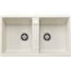 Blanco Zia 9 Lavello 50x19 cm 2 Vasche Rettangolare Silgranit Beige