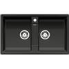 Blanco Zia 9 1516686 Lavello 86X19 cm 2 Vasche Rettangolare Granitek Antracite