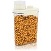 LANGMINGDE Set di Contenitori Ermetici per Alimenti, Dispensa Cucina Organizer con Coperchio Conservazione di Cereali Pasta Farina Cibo per Animali Domestici (1PC x 2.8L - Bianco Crema)