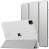 MoKo Custodia per iPad Air 13 Pollici 2024/ iPad PRO 12,9 (6a/5a Gen. 2022/2021), Cover Sottile con Retro in PC Rigido Traslucido, Supporta Touch ID e Pencil Pro/2a/USB-C, Argento