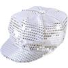 Bristol Novelty BH542 70 Silver Sequin Cap 70's Style, Donna, Taglia Unica