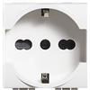 BTicino ASTN4140A16 Kit 10 Pezzi, Presa Bipasso Flat, Standard Tedesco e Italiano 2P+T 10/16, Alveoli Protetti, Serie Living Light, 2 Moduli, Colore Bianco
