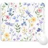 Giecy Tappetino Mouse Poggiapolsi,Gaming Mouse Pad Ergonomico in Gel,Supporto per Polso per Computer per il Gioco, Mousepad con Base in PU Antiscivolo (10-Prato delle libellule)
