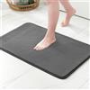 MIULEE Tappeto da Bagno Antiscivolo in Microfibra - Morbido, Assorbente, Asciugatura Rapida, Lavabile in Lavatrice - 50x80 cm, Nero