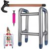 TINA.WIN Camminatore gonfiabile + bastone da passeggio gonfiabile, divertente accessorio per costume come nonno, per compleanno, donna, uomo, divertente, cosplay, carnevale