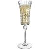 Cristal D'Arques 15 cl - Lady Diamond Calice Flute in Vetro - Set 6 Pezzi