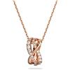 Swarovski Collana Twist, Bianco, Placcato color oro Rosa