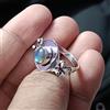 Fatto a mano Anello alla moda in argento sterling 925 con gemma di fuoco blu labradorite g...