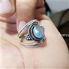 Fatto a mano Anello moda argento sterling 925 pietra preziosa topazio blu Londra gioielli ...