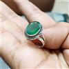 Fatto a mano Anello alla moda in argento sterling 925 con pietra preziosa ovale onice verd...