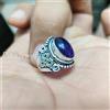 Fatto a mano Anello moda uomo fatto a mano in argento sterling 925 con pietra preziosa ova...