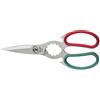 Sanelli Premana Professional Forbice Cucina, Acciaio Inossidabile, Verde/Rosso, 21 x 1 x 7.5 cm