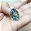 Fatto a mano Anello di bellezza in argento sterling 925 pietra preziosa topazio citrino ad...