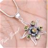 Fatto a mano Ciondolo in argento sterling 925 con pietra gialla topazio citrino gioielli c...