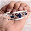 Fatto a mano Bracciale alla moda in argento sterling 925 con pietre preziose multi taglio ...