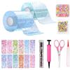 TFSZE 20 PCS Nano Tape Bubble Kit,Nastro Magico,Creativi Giochi Regalo per Bambini,Fai da Te Nano Tape Bubble Craft per Bambini, Kit Fai da Te per Ragazze,con Nano Tape,Adesivi, Forbici(Blu+Ciano)