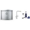 Grohe Set rubinetto per filtro dell'acqua Grohe Blue 30601DC0, filtro sottolavello Grohe Blue 40875000, 31726SD0