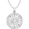 Sofia Milani - Collana da Donna in Argento 925 - con Pietra Zircone - Ciondolo a Circolo Stella del Sole - N0873